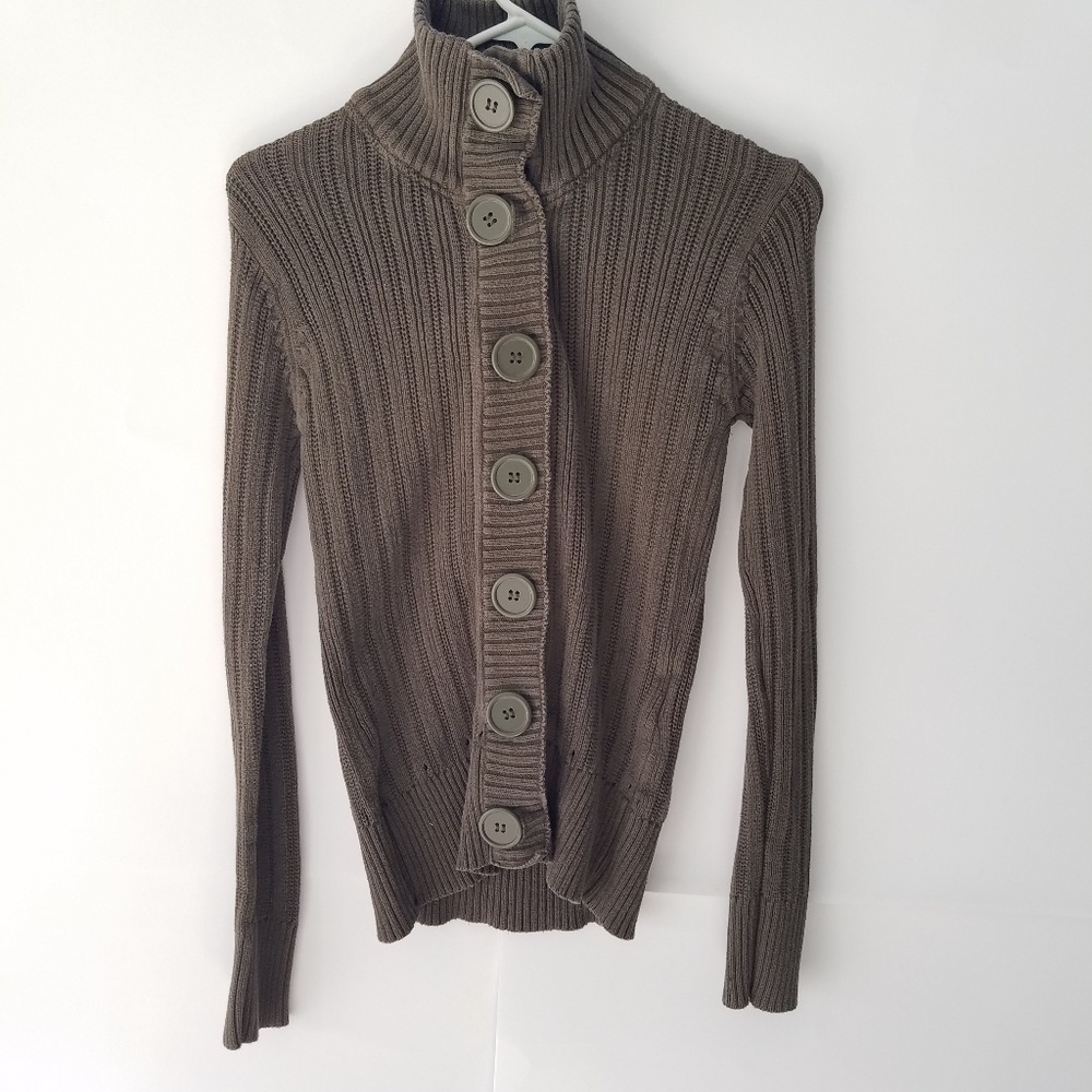 H&M Dark Khaki or Olive Green Knit Cardigan